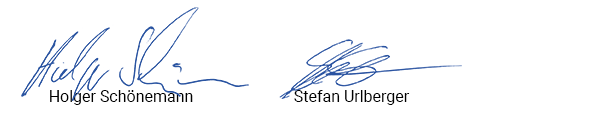 Unterschrift Holger Schönemann und Stefan Urlberger